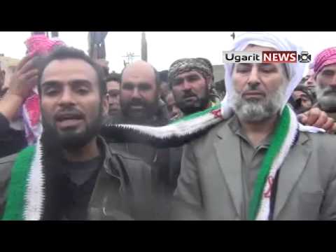 بيان قائد لواء اسامة بن زيد من أمام المقرات النظام التي تم السيطرة عليها