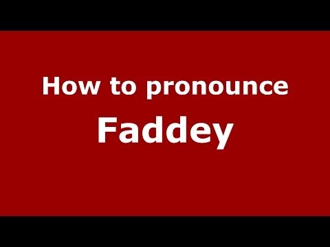 How to pronounce Faddey (Russian/Russia) - PronounceNames.com