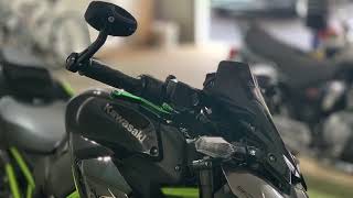 BAR END MIRRORS INSTALLED  FIXED A FLAT TIRE ON MY 2020 Z900