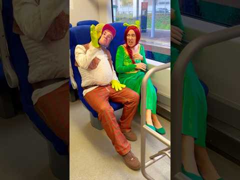 Shrek made a joke about Fiona on the subway…😂 #pranks #humor #cosplay #shorts #comedy #funny