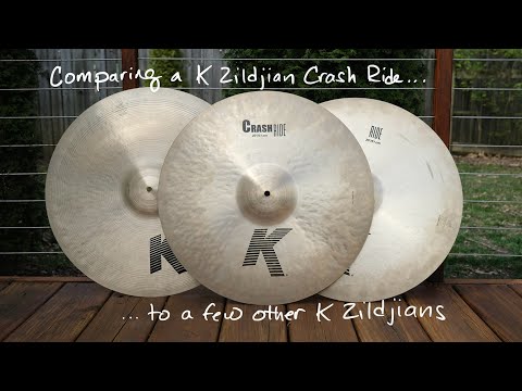 20" K Zildjian Crash Ride compared with K Zildjian Ride and K Zildjian Jazz Ride
