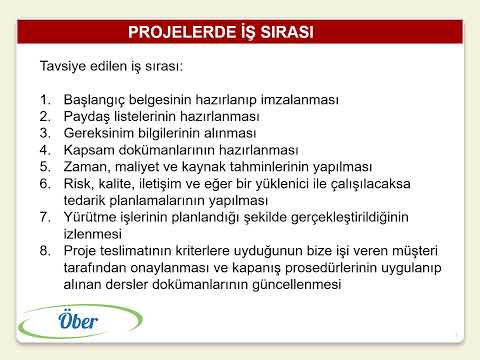 PROJELERDE İŞ SIRASI NASIL YAPILIR?