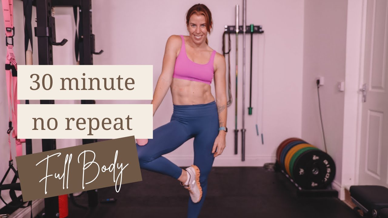 Full Body HIIT Workout // NO REPEATS + No Equipment / CarlyRowena LetsSweat Class! - YouTube