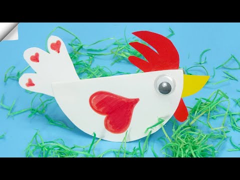 How to Make a Paper Chicken Easter paper Crafts Easy paper crafts