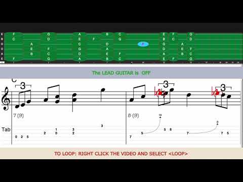 242  BLUES ROCK Guitar Backing Track in Cmaj 120 bpm