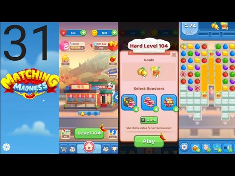 Matching Madness: Match 3 Puzzle games. Level 104 #tinytacticsgames