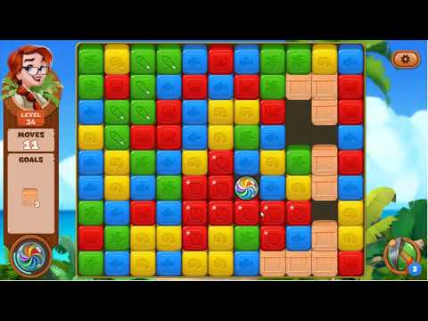 Lost Island Blast Adventure Level 34 - No Boosters