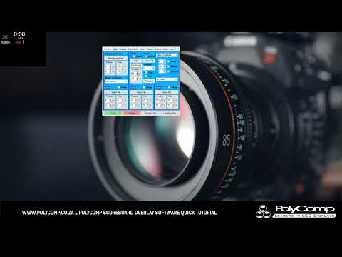Polycomp scoreboard Overlay software quick tutorial