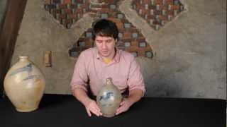 preview picture of video 'Antique New York Stoneware St. Patrick's Day 1808 Jug'