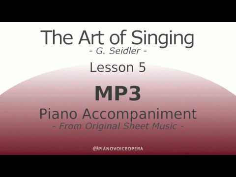 Seidler, The Art of Singing Piano Accompaniment Lesson 5