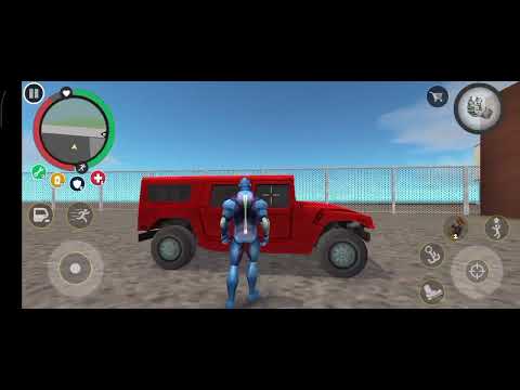 Rope Hero Vice Town (Green Monster Truck stand up on road rope hero) #shorts​rope hero 