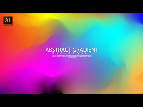 Abstract Gradient Style Background Design in Adobe Illustrator CC