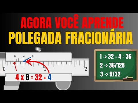 Como fazer a leitura do Paquímetro em polegada fracionária de forma simples