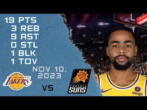 D'Angelo Russell player Highlights LAKERS vs SUNS NBA Regular season game 10-11-2023