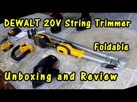 DEWALT 20V MAX 14" String Trimmer Unboxing and Review DCST922P1