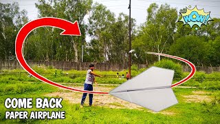 Come Back Paper Plane Easy | Paper Planes | Boomerang Paper Airplane | Returning Paper Airplane