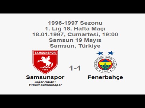 Samsunspor 1-1 Fenerbahçe 18.01.997 - 1996-1997 Turkish 1st League Matchday 18 (FB's Goal) (Ver. 2)