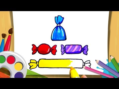 How to Draw Chocolates step by step  -  Drawings and Coloring for children -  Lesson 86
