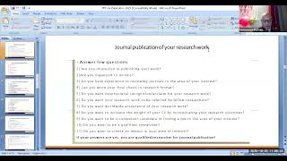 AIU Seminar Blueprint for Publishing in an Academic Journal by Mohammad Shahidul Islam