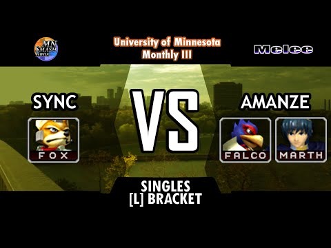 UoM-M3: Melee Singles [L] Bracket - Sync (Fox) vs. Amanze (Falco, Marth)