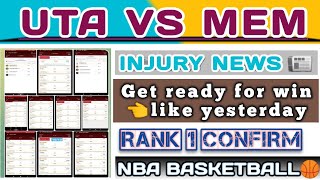UTA VS MEM DREAM11 TEAM | UTA VS MEM NBA BASKETBALL TEAM | UTA VS MEM NATIONAL BASKETBALL LEAGUE |