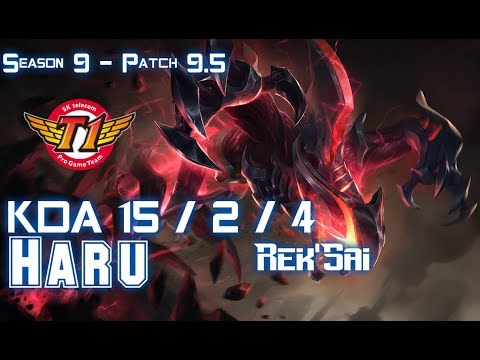 SKT Haru REK'SAI vs JARVAN IV Jungle - Patch 9.5 KR Ranked