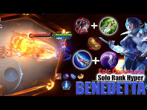 Benedetta Gameplay : Benedetta Hyper Assassin Epic Comeback  | Benedetta Hyper Rotation | MLBB