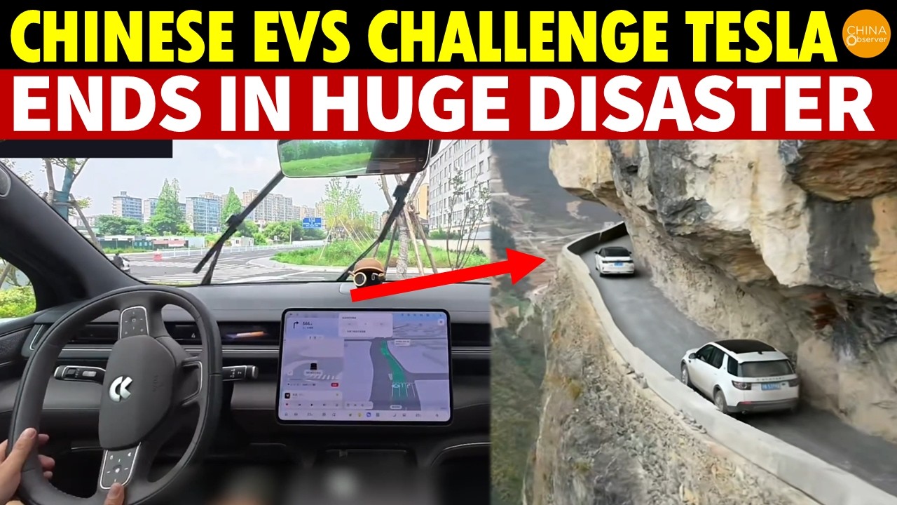 Chinese Top EV Brands Challenge Tesla — Total Defeat! 31 Times Nearly Drove Off the Cliff