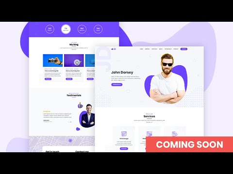 Coming Soon | Complete Responsive Portfolio Website Using HTML & CSS & JavaScript (2021)