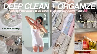 extreme DEEP CLEAN + ORGANIZE with me🧼(the entire house) *will motivate you*