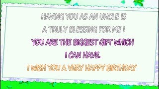 Birthday wishes for uncle || Happy Birthday My Uncle