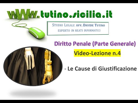Diritto Penale (Parte Generale): Video Lezione n.4: Cause di Giustificazione