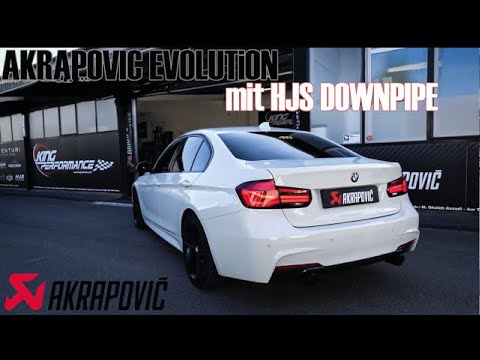 Akrapovic Evolution Abgasanlage passend für 340i F30 | Soundcheck | Fahraufnahmen | HJS Downpipe |