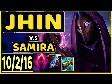 LUSKKA (JHIN) vs SAMIRA - 10/2/16 KDA BOTTOM ADC GAMEPLAY - BR Ranked GRANDMASTER