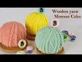 털실 케이크 만들기/실타래 무스 케이크 만들기?/how to make a woolen yarn ball mousse cake/recipe/ウールシルムケーキ