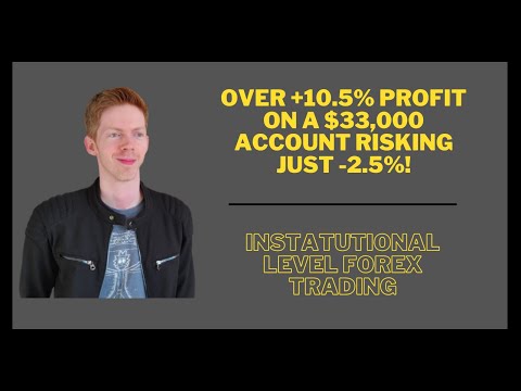 Over +10.5% Profit on a $33,000 Account Risking Just -2.5%! Institutional Level Forex Trading
