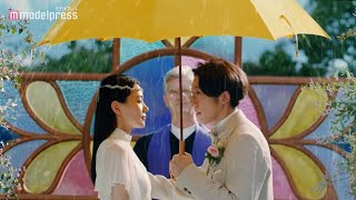 高橋一生&奈緒、結婚式での誓いのキスを傘で照れ隠し!?ディアボーテ HIMAWARI「雨の日も、晴れの日も」篇+メイキング