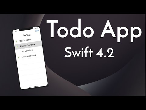 Todo App iOS Swift 4.2 Tutorial