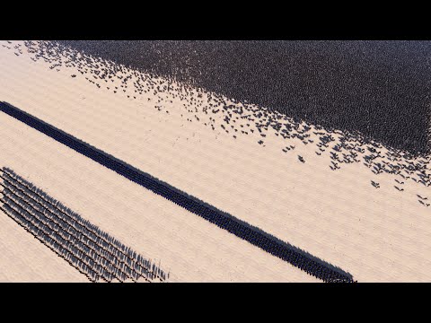 Golden Knights & Archers Against 75,000 Wildman | Ultimate Epic Battle Simulator UEBS