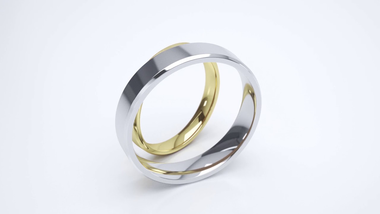 (RL-W-25) Classic Bevelled Edge Wedding Bands