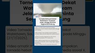 Detik-detik Tornado Besar Terbentuk di Langit North Dakota, Warga Watertown Panik