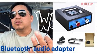 Unboxing Esinkin Bluetooth Audio Adapter and connect to Bose L1 compact speakers