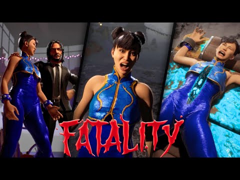 [MK1] Fatalities On Chun Li Kitana Skin w/ EPIC Mods