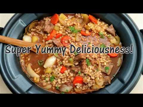 Crock Pot Beef Barley Soup