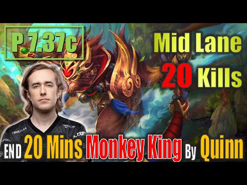 Super Fast Game with Quinn Monkey King 20 Kills Dota 2 Gameplay 4K Patch7.37c