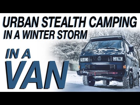 I Urban Stealth Camped In My Van During A Snow Storm | Living The Van Life