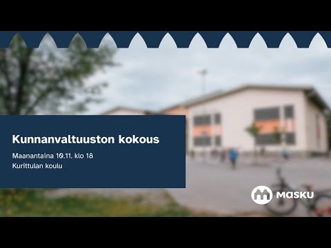 Maskun kunnanvaltuuston kokous 10.11.2025