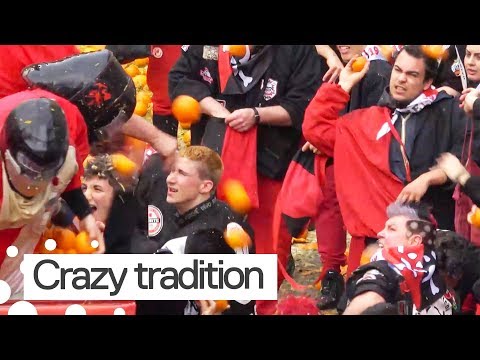 Battle of the Oranges Carnival Takes Place in Italy
