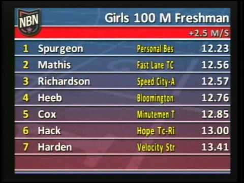 Girls 100m Freshman Heat 3 - New Balance Nationals Outdoor 2013