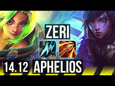 ZERI & Nautilus vs APHELIOS & Poppy (ADC) | 10/0/2, 73% winrate, Legendary | EUW Challenger | 14.12